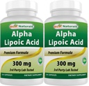 Meilleurs naturels Alpha acide lipoïque 300 mg 120 Capsules (120 Nombre (paquet de 2))