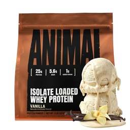 Poudre de protéines isolate de la lactosérum animal - Loaded for Pre & Post Workout Muscle Builder and Recovery with Digestive Enzymes for Men & Women - 25g Protéines, Grand Goût, Faible Sucre - Vanille 2 lbs