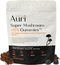 Auri Super Pilz HSN-Gummien - Haarhaut und Nägel-Gummi Funktionelle Pilze Ergänzung - mit Wild Chaga, Chlorophyll, Lutein und Astaxanthin - 60 Orange Citrus Gummies