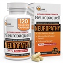Platinum Santé Alpha acide lipoïque pour la neuropathie Nerve Pain Support, Supplément, B Vitamines, L Arginine, Toute la force maximale naturelle Neuropaquell pour le malaise des pieds, des mains, des orteils,120 Capsules 800mg