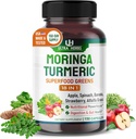 Superfood Greens 18 EN 1 - avec Fruits & Légumes & Herbes - Moringa, Alfalfa, Pommes, Spinatch, Banane, Fraise- Boost Energy, Immunity and Gut Health (150 jours d'approvisionnement (paquet de 1))