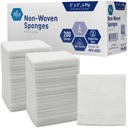 MED PRIDE 3x3 en Gauze Pads 200 Pack, Non-stérile, 4 Ply, Bandeaux de Mesh non-adhérents, Absorbent soin de la plaie éponges