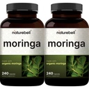 NatureBell Pure Moringa Kapseln 8,000mg pro Portion (2 Pack) | Hergestellt mit Moringa Powder Organic, 480 Kapseln – Green Superfood, Hautgesundheit und Immununterstützung – Non-GMO, Glutenfrei, 8 Monate Versorgung