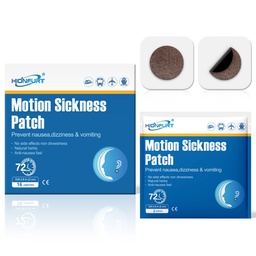 16ct Patches de maladie de mouvement – Patchs de maladie de la mer pour croisière, voiture, avion, et autres voyages – Non-courbé, efficace, dure 72 heures