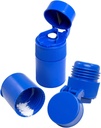 EZY DOSE 3 Compartiment Crusher, Cutter et Grinder, utilisation quotidienne, pilules coupées en toute sécurité, vitamines, comprimés, coupe précise et facile, lame en acier inoxydable, coupe amovible, bleu, sans BPA