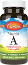 Carlson - Vitamine A solubilisée, 10000 UI (3000 mcg RAE), soluble dans l'eau, vision santé, 250 softgels
