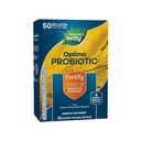 Nature's Way Fortify Optima Probiotic pour les hommes et les femmes, 50 milliards de cultures vivantes, 6 souches, soutient la santé digestive et immunitaire*, 30 capsules (paquetage mai vary)