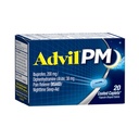 Advil PM Pain Reliever and Nighttime Sleep Aid, Pain Medicine with Ibuprofen for Pain Relief and Diphenhydramine Citrate for A Sleep Aid - 20 Caplets enduits