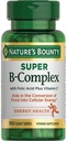Bounty Super B-complex de la nature avec acide folique plus vitamine C, 300 comprimés (2 x 150 bouteilles de comptage)
