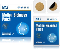 MQ 84ct Motion Maladie Patches non somnolentes, Maladie de la mer Patches pour les essentiels de voyage de croisière, Patch imperméable derrière l'oreille pour avion de voiture Altitude Maladie, Long Dernier 72H