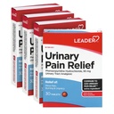 LEADER Soulagement de la douleur urinaire Résistance maximale, soulagement rapide de la douleur UTI, brûlure et urgence, soulagement de l'infection urinaire, chlorhydrate de Phénazopyridine 95 mg, 30 comprimés, 4-pack
