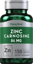 Supplément à la carnosine de zinc de roche piquante 84mg de vin 150 Capsules