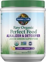 Garden of Life Raw Organic Perfect Food Alkalizer & Detoxifier Juiced Greens Superfood Powder - Lemon Ginger, 30 Servings - Non-GMO, Gluten Free Whole Food Dietary Supplement, Plus Probiotics
