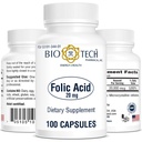 Bio-Tech Acide folique Pharmacal (20mg, 100 Nombre)