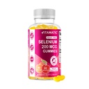Gommies de sélénium libres de levures vitamatiques 200mcg en supplément de sélénométhionine Trace Mineral essentiel avec absorption supérieure 90 Gommies à base de pectines