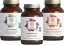 PURE SYNERGY Immmune immédiate Soutien Bundle de la vitamine C biologique Supplément de zinc fait avec des aliments entiers Formule à base de plantes rapides avec extrait d'échinacée , non-OGM et ingrédients organiques