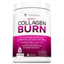 Poudre de collagène hydrolysée pour la perte de poids - Burn Ultimate Beauty Complex Multi Peptides Poudre pour femmes avec des types I II III V et X pour le soutien à la combustion des graisses non aromatisé 30 portions