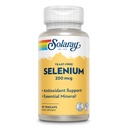 Selénium sans levure Solaray 200mcg, Capsules de sélénium pour une fonction thyroïdienne saine et un soutien immunitaire, supplément d'absorption élevée, végétalien, 90 portions, 90 VegCaps