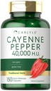 Carlyle Cayenne Pfeffer Kapseln | 40.000 HU | Non-GMO und glutenfreie Ergänzung
