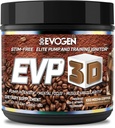 Evogen EVP 3D - Stim Free Pre Workout Pulver für Männer & Frauen | Sugar Free Non Stim Preworkout mit Beta Alanine und Kreatin für Energie & Pumpe | Iced Mocha Kaffee | 40 Servierungen