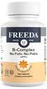 Complexe Freeda Vitamine B Non Folique Pas de PABA - Super B Complexe Casher Vitamine Supplément avec vitamine B1 Vitamine B2 Vitamine B3 Vitamine B5 Vitamine B6 Vit B12 - Vit B Complexe B pour les femmes et les hommes (100 Ct)