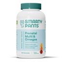 SmartyPants Vitamines prénatales pour femmes, Gommies multivitamines : Huile de poisson Oméga 3 (EPA/DHA), Biotine, Méthylfolate, Vitamine D3, C, Vitamine B12, B6, A, K & Zinc, Inositol, 120 Compte (30 jours)