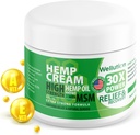 WELLUTION Crème de chanvre x30 MSM – Crème de massage d'huile de chanvre extra-forte avec Arnica & Menthol – Formule d'absorption rapide, non-Greasy pour le soulagement quotidien et la mobilité – 4 onces.