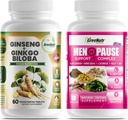 Optimale Wellness-Lösungen: Herbal Menopause Support und Ginseng + Ginkgo Biloba Energy & Brain Focus Booster für Männer & Frauen