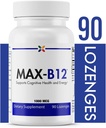 Stop Aging Now - MAX-B12 Lozenges 1000 MCG - Vitamin B12 1000mcg - Immune Support, Natural Energy and Brain Support Supplement - Supports Stress Relief Regulation - Natural Sleep Aid - 90 Lozenges