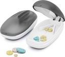 TookMag Pill Cutter Splitter for Small and Tiny Pills, Pill Cutter for Small or Large Pills, Pill Splitter with Stainless Steel Cutting Blade, Black