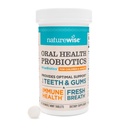 NatureWise Probiotiques oraux pour la bouche mauvaise respiration - Menthe sans sucre à croquer - Lactobacillus reuteri Chewable - Probiotiques oraux pour les enfants et les adultes - Non-GMO USA Fabriqué - 60 Compte[60 jours]