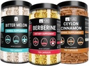 Pure Original Ingredients Berberine, Bitter Melon, and Ceylon Cinnamon Capsules Bundle (730 Capsules) No Magnesium or Rice Fillers
