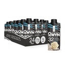 OWYN Pro Elite Vegan Plant-Based High Protein Shake, Vanilla, 24-Pack, 32g Plant Protein, Prebiotics, Superfoods Greens for Workout and Recovery, 0g Net Carbs, Zero Sugar, Keto (24 Pack)