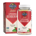 Jardin de la vie Berbérine liposomale et picolinate de chrome pour le sucre sanguin déjà sain, le métabolisme du glucose et le cholestérol—probiotiques pour la digestion facile—non OGM, sans gluten, casher, 30 portions