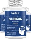 NuBrain - Advanced Brain Booster - Improve Memory, Focus & Clarity with Vitamin B6, Ginkgo Biloba, Bacopa Monnieri & More - Brain Supplement for Men & Women - 3 Pack | 3 Months Supply