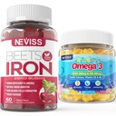 Gommies de fer 2 Pack + Enfants Omega 3 Gommies 2 Pack