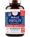 Supplément Fécondité Homme avec Racine de Maca - Hommes Conception Santé Fertilité Vitamines Prénatales Plus Extraits Naturels - Suppléments Fécondité Prénatale pour Hommes - 3ème Partie Testée - 120 Capsules, 2 Mois