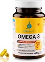 VEDAPURE Omega 3 Fischöl Kapseln | 60 Kapseln