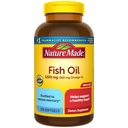 Huile de poisson nature Omega 3 suppléments, 1200 mg de softgels, Omega 3 huile de poisson pour un soutien cardiaque sain, 230 softgels, 115 jours d'approvisionnement