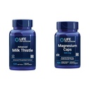 Prolongation de vie Thistle de lait avancé 120 Softgels et Magnésium 500mg Capsules pour la santé du foie, le soutien de la détox, la santé cardiaque et les os sains