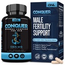 Supplément de fertilité Conquer Mens - Booster testostérone pour les hommes avec racine de Maca, herbe de chèvre Horny et Tribulus Terrestris - Supplément de fertilité masculine - Booster Libido pour les hommes - pilules d'amélioration masculine -60Ct