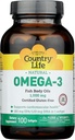 Country Life Omega 3 Fischöl 1000 Mg, 100 Ct
