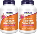 MAINTENANT Suppléments, poudre d'ascorbate de calcium, tamponné, protection antioxydante*, 8-Ounce (paquet de 2)