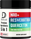 NAD Supplement 500mg - Pure NAD Supplement - Combined to Fisetin, TMG, Resveratrol and Quercetin - Energy and DNA Repair, Aging Defense, Brain Function - 60 Capsules