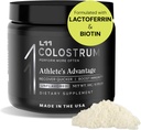 Supplément de colostrum par L11 avec Lactoferrine Biotin Zinc et vitamine D. Poudre de colostrum de la viande bovine pour la santé athlétique de pointe, la santé de Gut, le muscle et l'immuno-support.