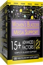 Actif Women's Bladder Mega Support with 15+ Factors, Non-GMO, for Bladder Control and Complete Bladder Support, Made in USA, 120 Count