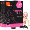 Zahler Vitamine prénatale avec DHA et folate - Suppléments DHA et multivitamine prénatale pour mère et enfant - Casher Vitamines prénatales DHA avec fer, softgels prénataux (120 Nombre (paquet de 1))