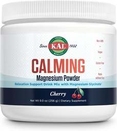 KAL Calming Magnesium Powder - Kirschen Flavor Magnesium Supplement - hohe Absorption, Entspannung Unterstützung, kein hinzugefügter Zucker, Vegan, Glutenfrei, ohne Soja gemacht - 40 Servierungen, 9 Unzen