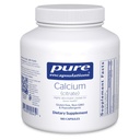 Encapsulations pures Calcium (Citrate) - Supplément pour le soutien de la santé des os, des dents, des colonies et des maladies cardiovasculaires* - avec citrate de calcium Premium - 180 capsules
