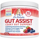 Doctor Danielle Gut Assist - Poudre de supplément de réparation de Gut - Glutamine, Arabinogalactan, Racine de réglisse - Supporte IBS, Heartburn, Bloating, Gas, Constipation, SIBO de, Berry Flavor